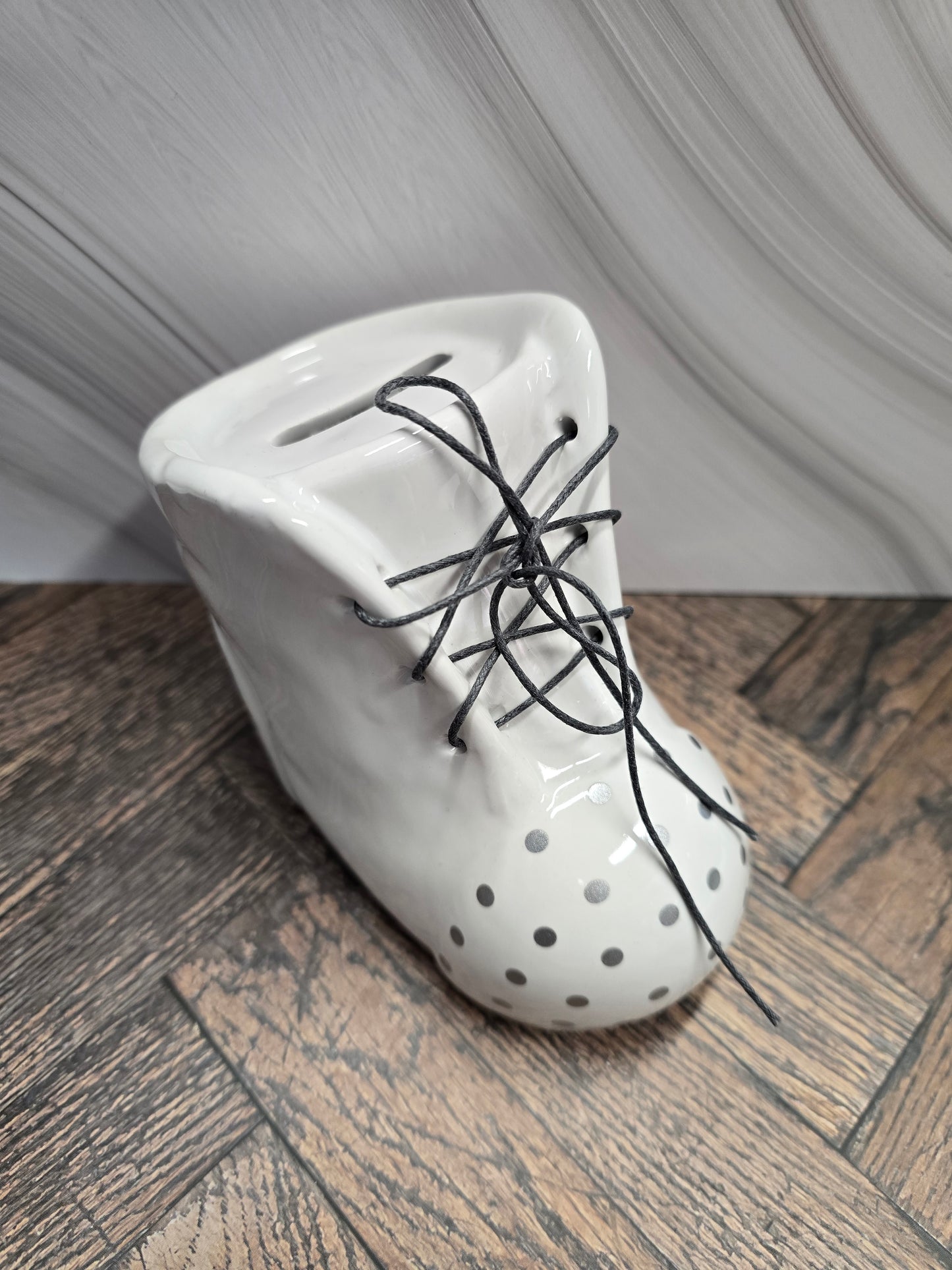 Ceramic Baby Bootie Money Box