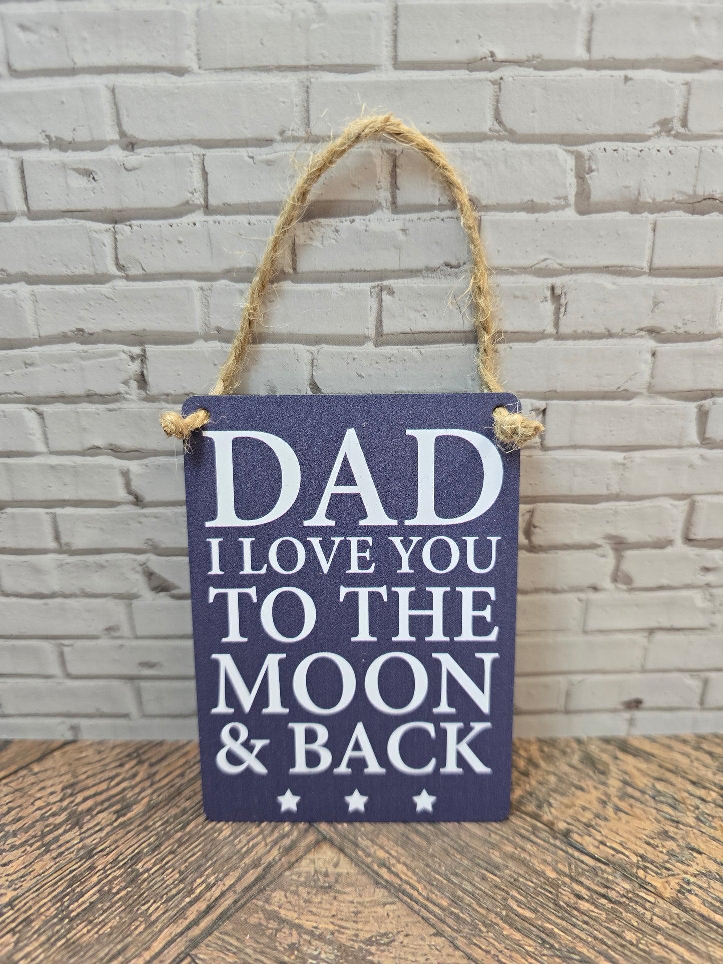 Dad I Love you mini metal sign