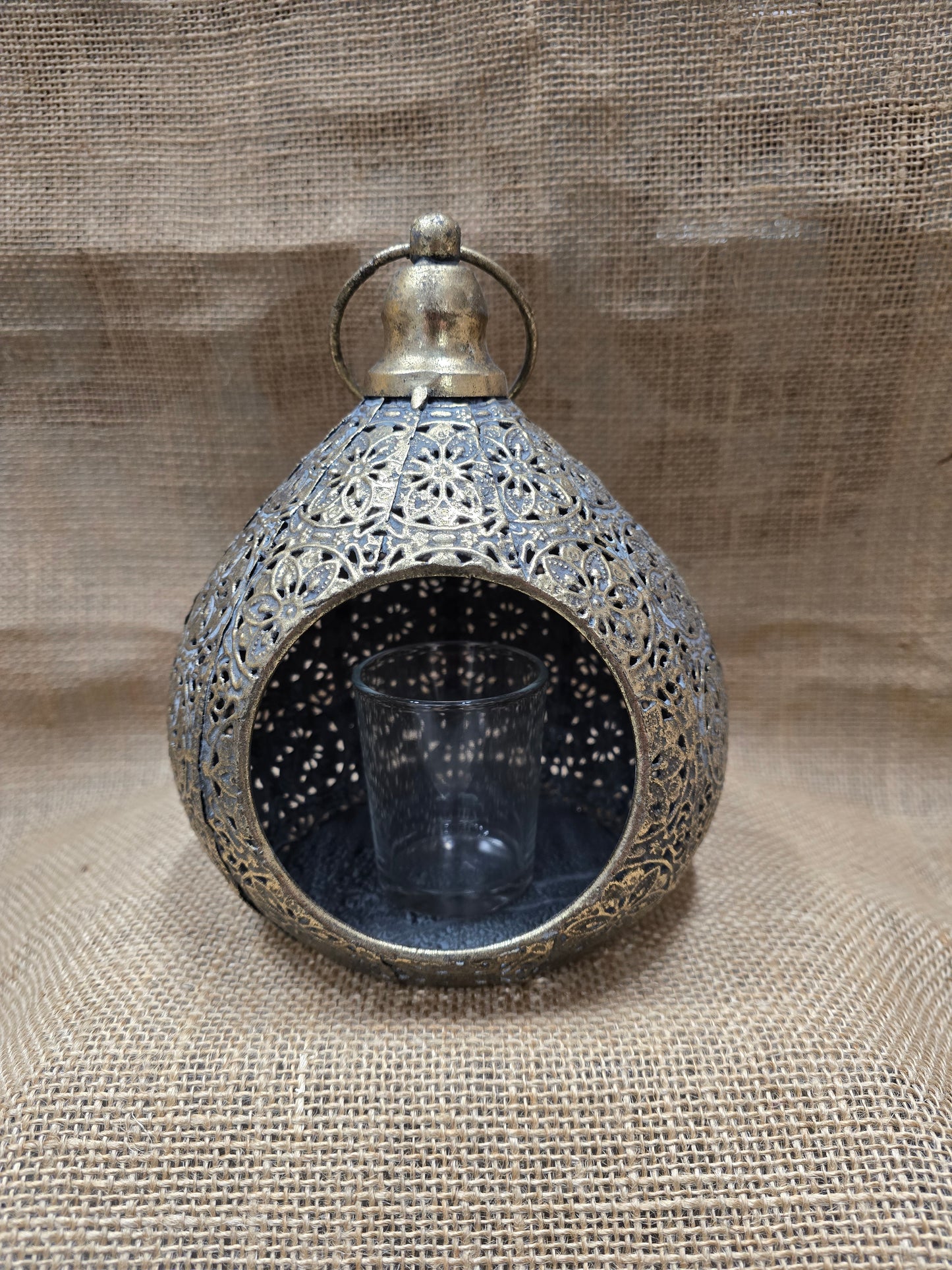 Moroccan-style metal lantern