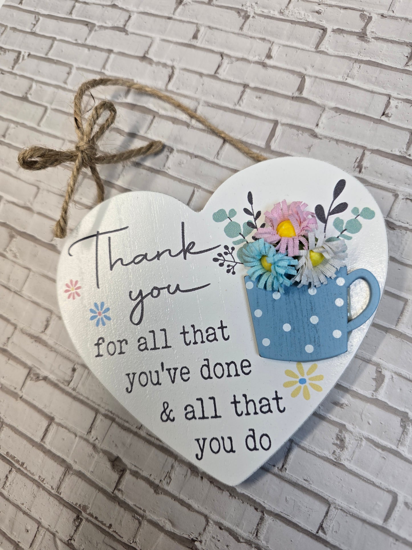 "Thank you" Wooden Heart
