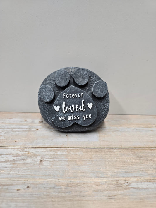 Pet Paw Memorial plaque