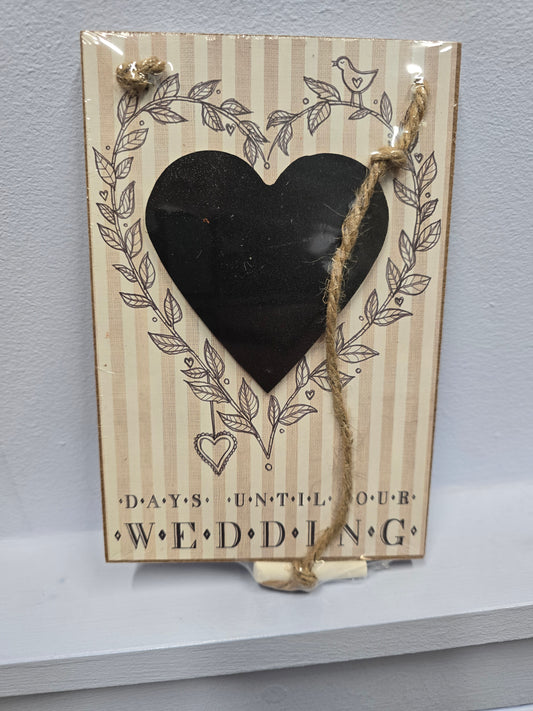"Days until our Wedding" Chalkboard