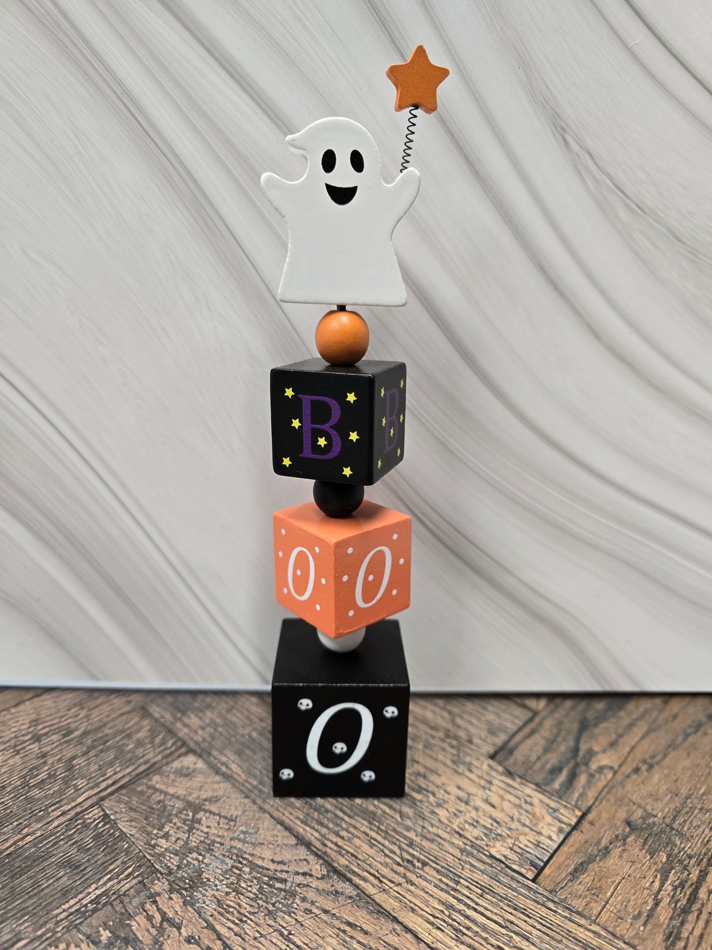 Halloween Wooden Block Stacker Decor