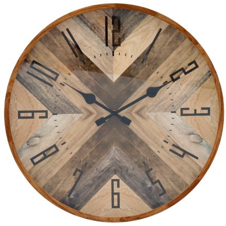 Parquet Pattern Clock 50cm