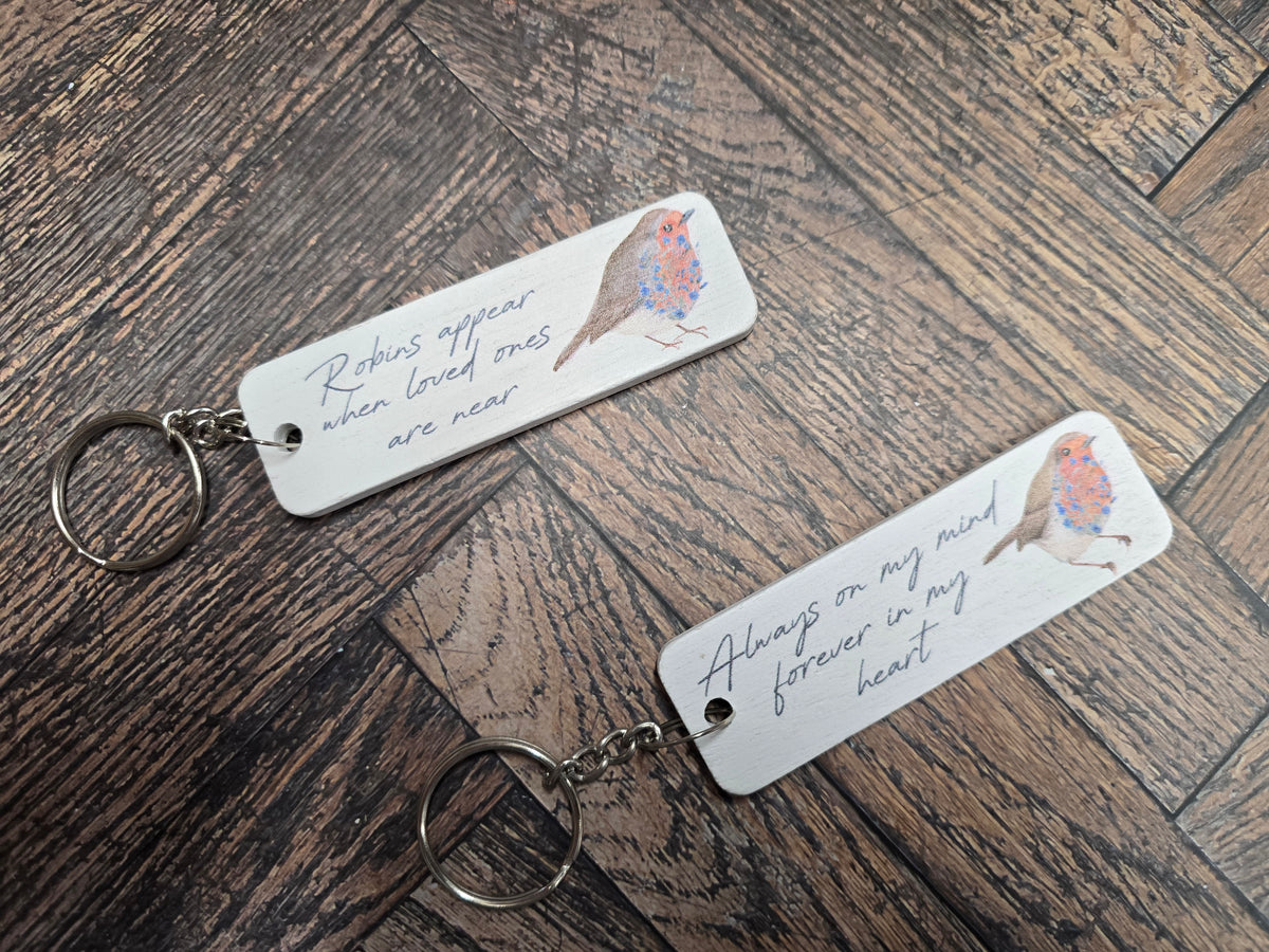 "Always on my mind forever in my heart" Memorial & Bereavement Gift Keyring