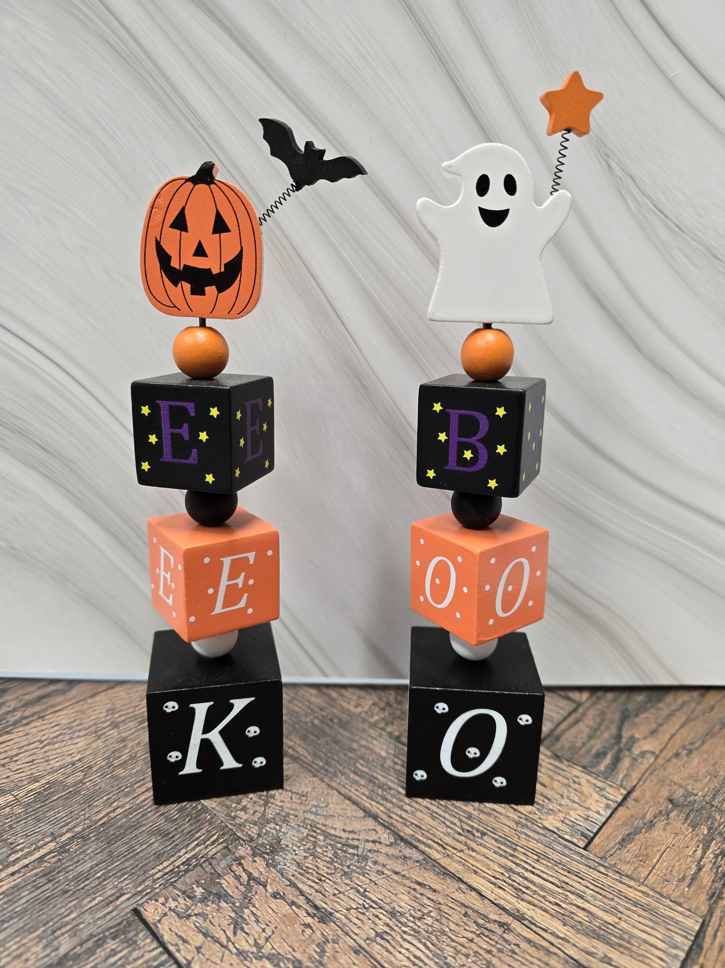 Halloween Wooden Block Stacker Decor