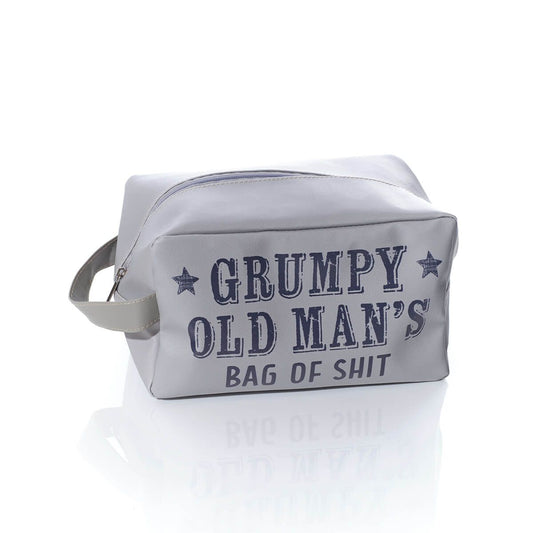 "Grumpy old man's bag of shit" toiletry bag