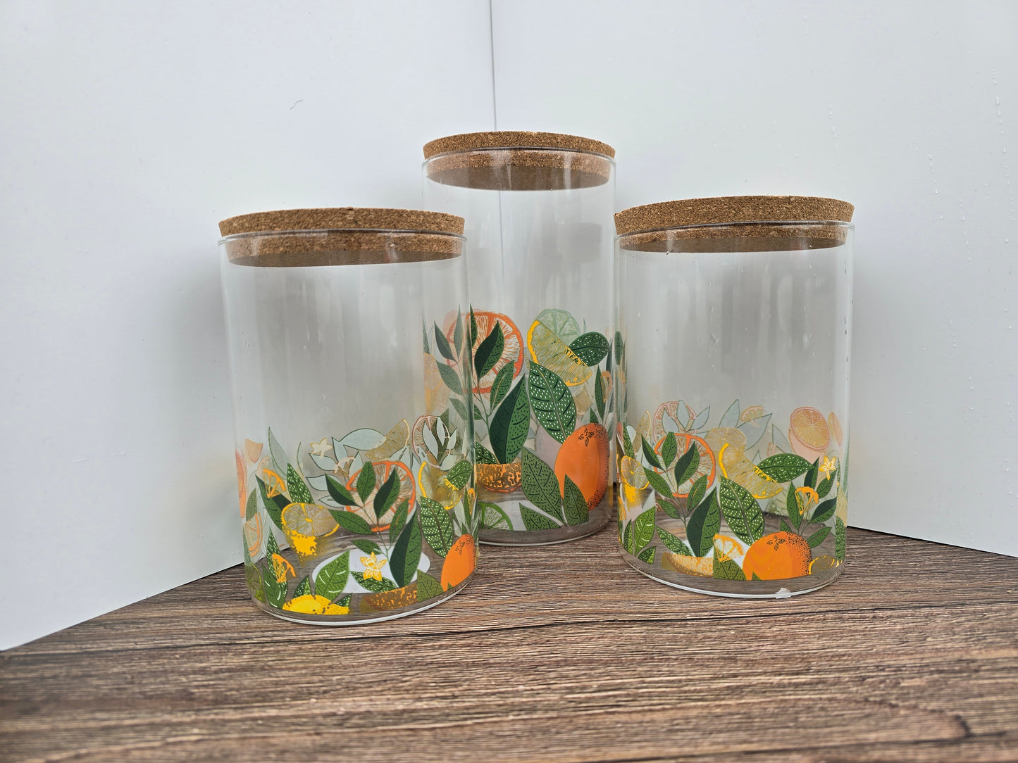 Citrus Print Canisters