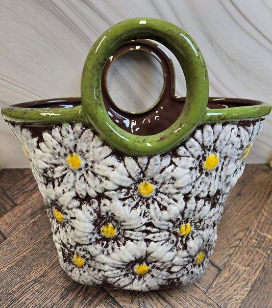 Ceramic Daisy Handbag Vase