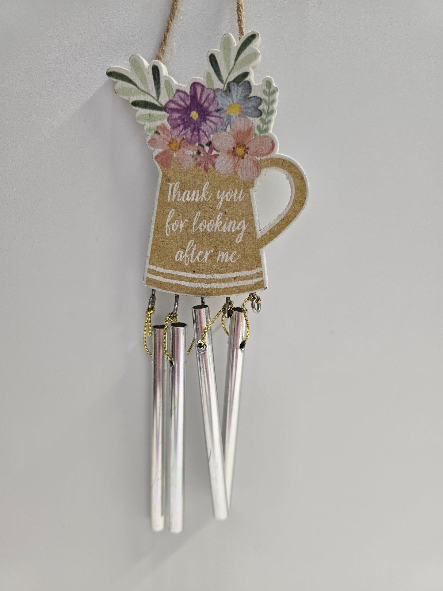 "Thank you for looking after me " Windchime