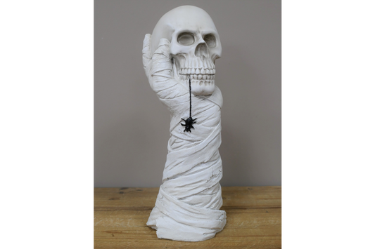 Mummy Hand Holding Skull Tabletop Bust