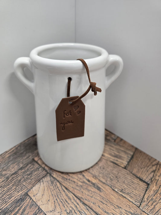 "For you" ceramic Vase/Utensil holder