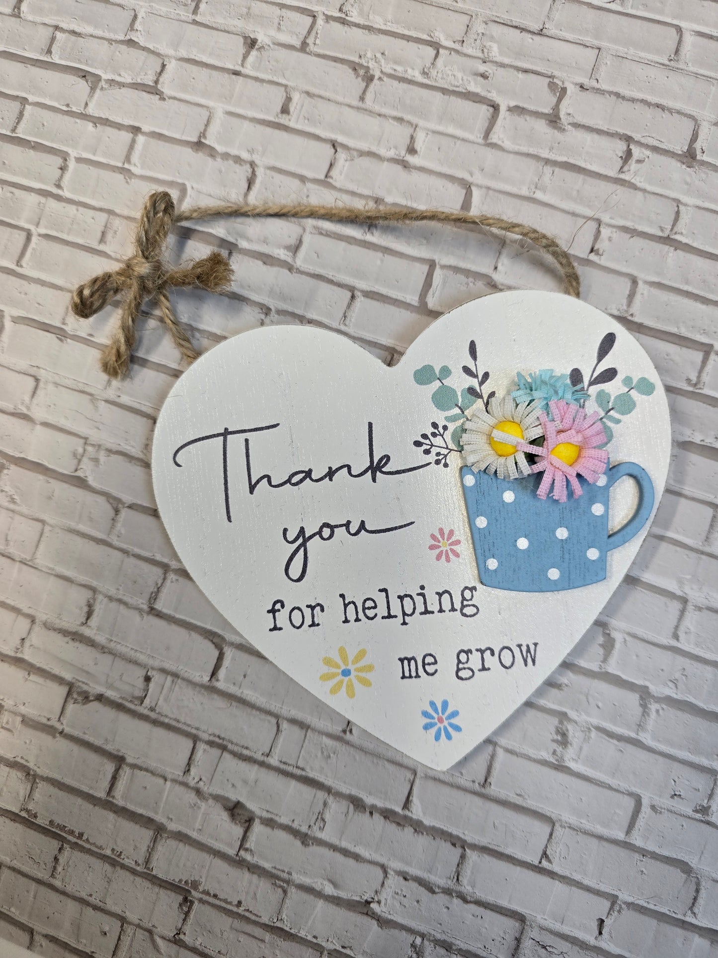 "Thank you" Wooden heart