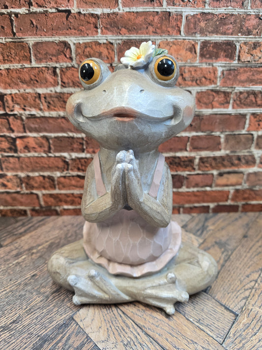 Yoga Frog Figurine