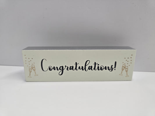 Mini Congratulations wooden block