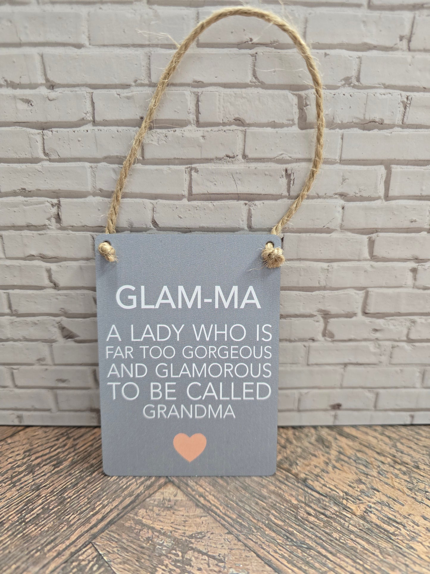 "Glam-ma" Mini Metal Sign